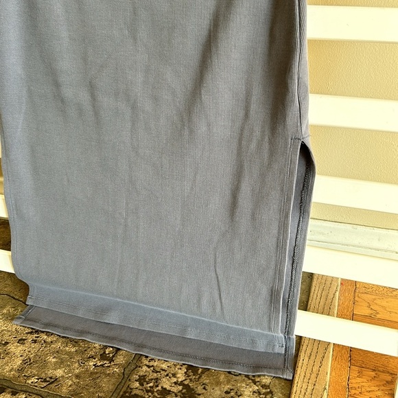 NWT Hollister Dress Womens Midi Ribbed Slit Gray Stretch Small - Picture 3 of 10